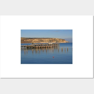 Swanage Pier & Ballard Down Posters and Art